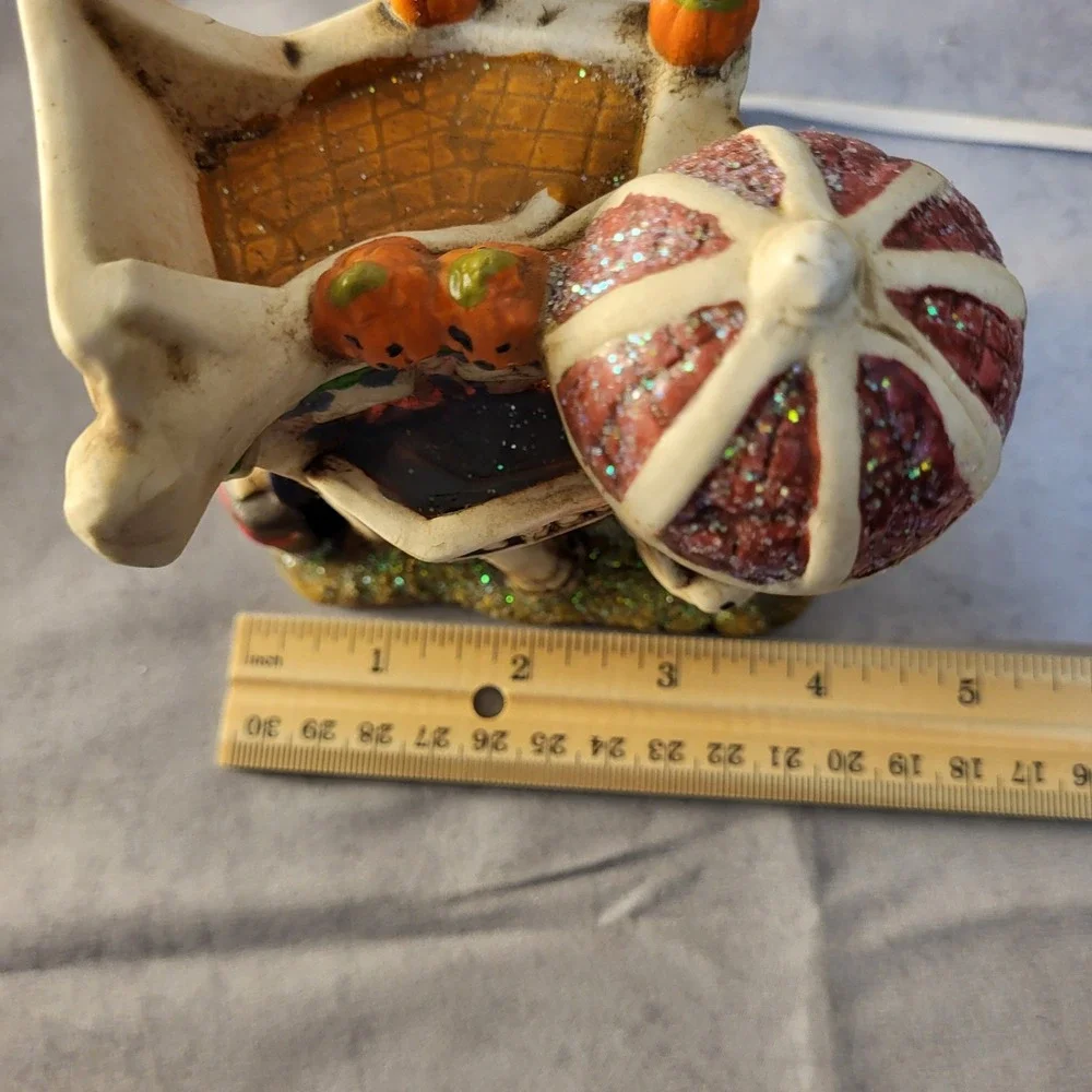 Vintage Haunted Witch School House Ceramic Lighted House + Corded Light